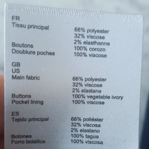 MAJE Preppy Plaid Academia Office Crop Pleated Navy Blue Trousers Pants Size 34 - Picture 13 of 13